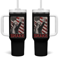 Shake And Bake George Washington 4th of July Couple Matching Tumbler With Handle