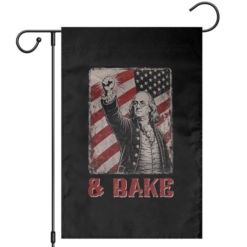 Shake And Bake Benjamin Franklin 4th of July Couple Matching Garden Flag