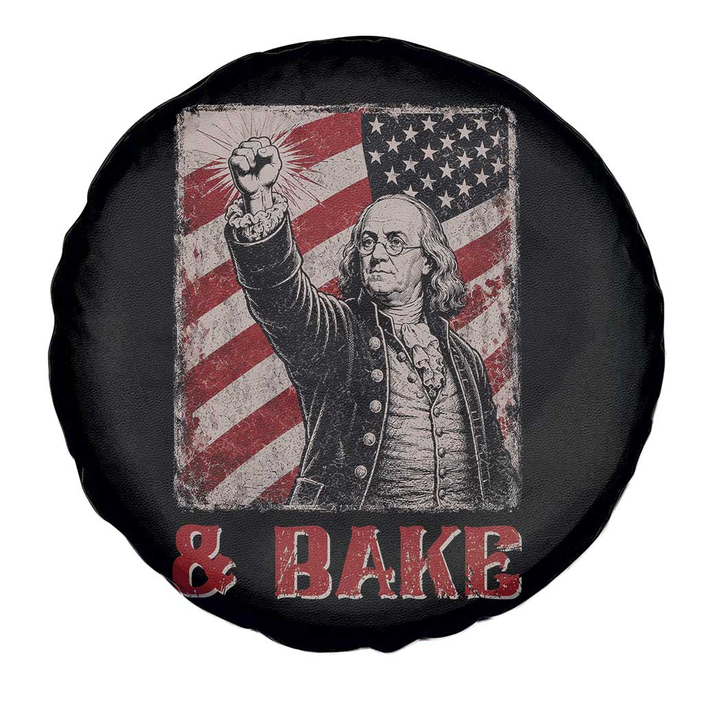 Shake And Bake Benjamin Franklin 4th of July Couple Matching Spare Tire Cover