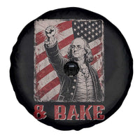Shake And Bake Benjamin Franklin 4th of July Couple Matching Spare Tire Cover