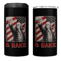 Shake And Bake Benjamin Franklin 4th of July Couple Matching 4 in 1 Can Cooler Tumbler