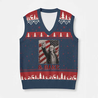Shake And Bake Benjamin Franklin 4th of July Couple Matching V-Neck Knit Sweater Vest