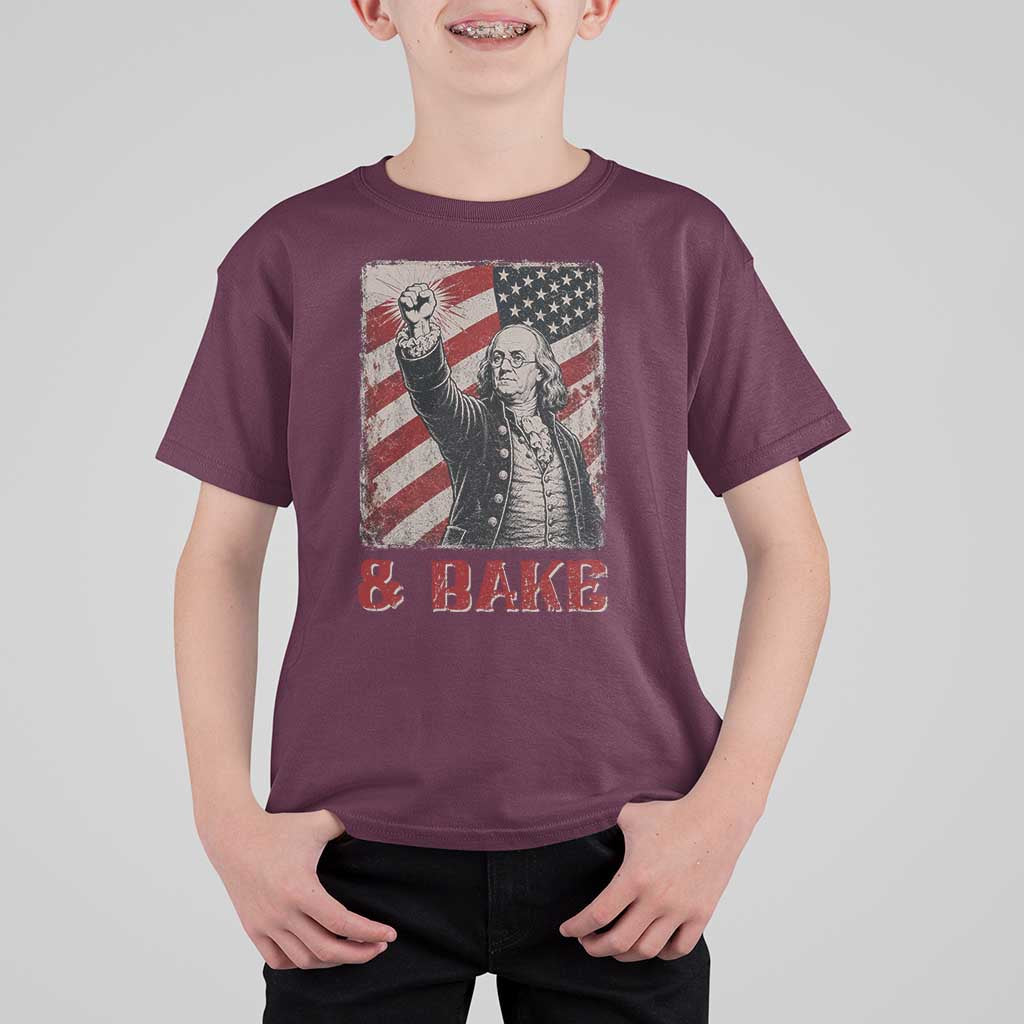 Shake And Bake Benjamin Franklin 4th of July Couple Matching T Shirt For Kid