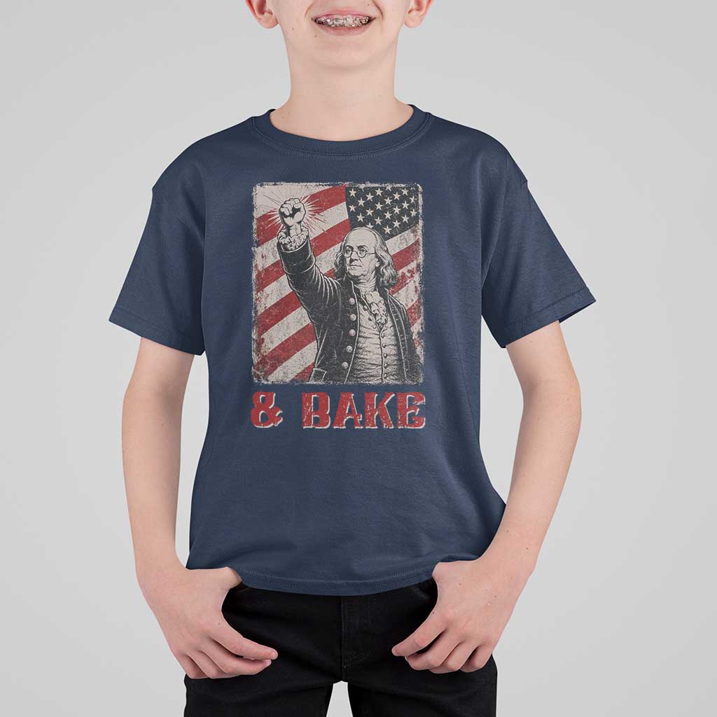 Shake And Bake Benjamin Franklin 4th of July Couple Matching T Shirt For Kid