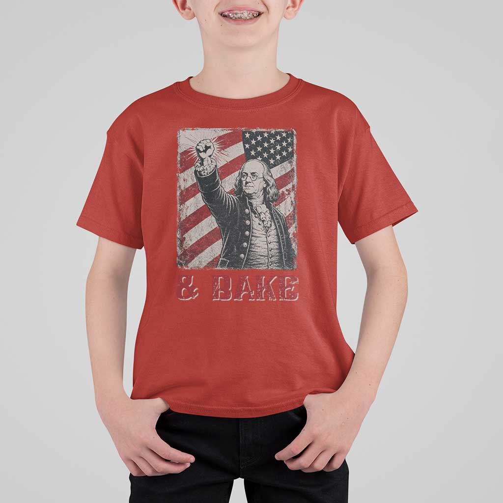 Shake And Bake Benjamin Franklin 4th of July Couple Matching T Shirt For Kid