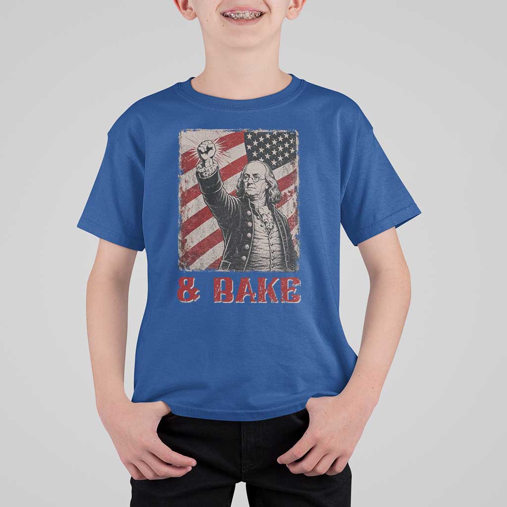 Shake And Bake Benjamin Franklin 4th of July Couple Matching T Shirt For Kid
