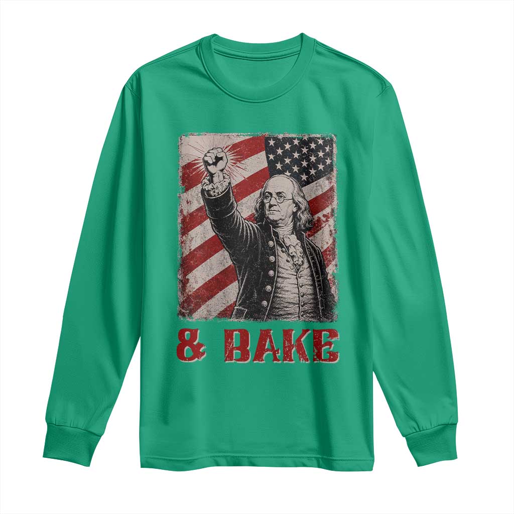 Shake And Bake Benjamin Franklin 4th of July Couple Matching Long Sleeve Shirt