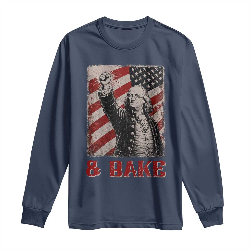 Shake And Bake Benjamin Franklin 4th of July Couple Matching Long Sleeve Shirt