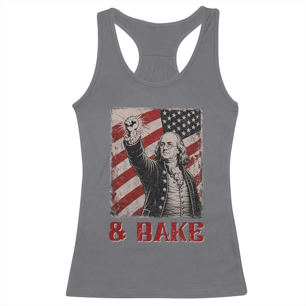Shake And Bake Benjamin Franklin 4th of July Couple Matching Racerback Tank Top