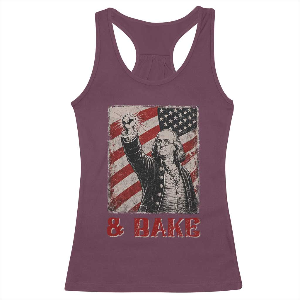 Shake And Bake Benjamin Franklin 4th of July Couple Matching Racerback Tank Top