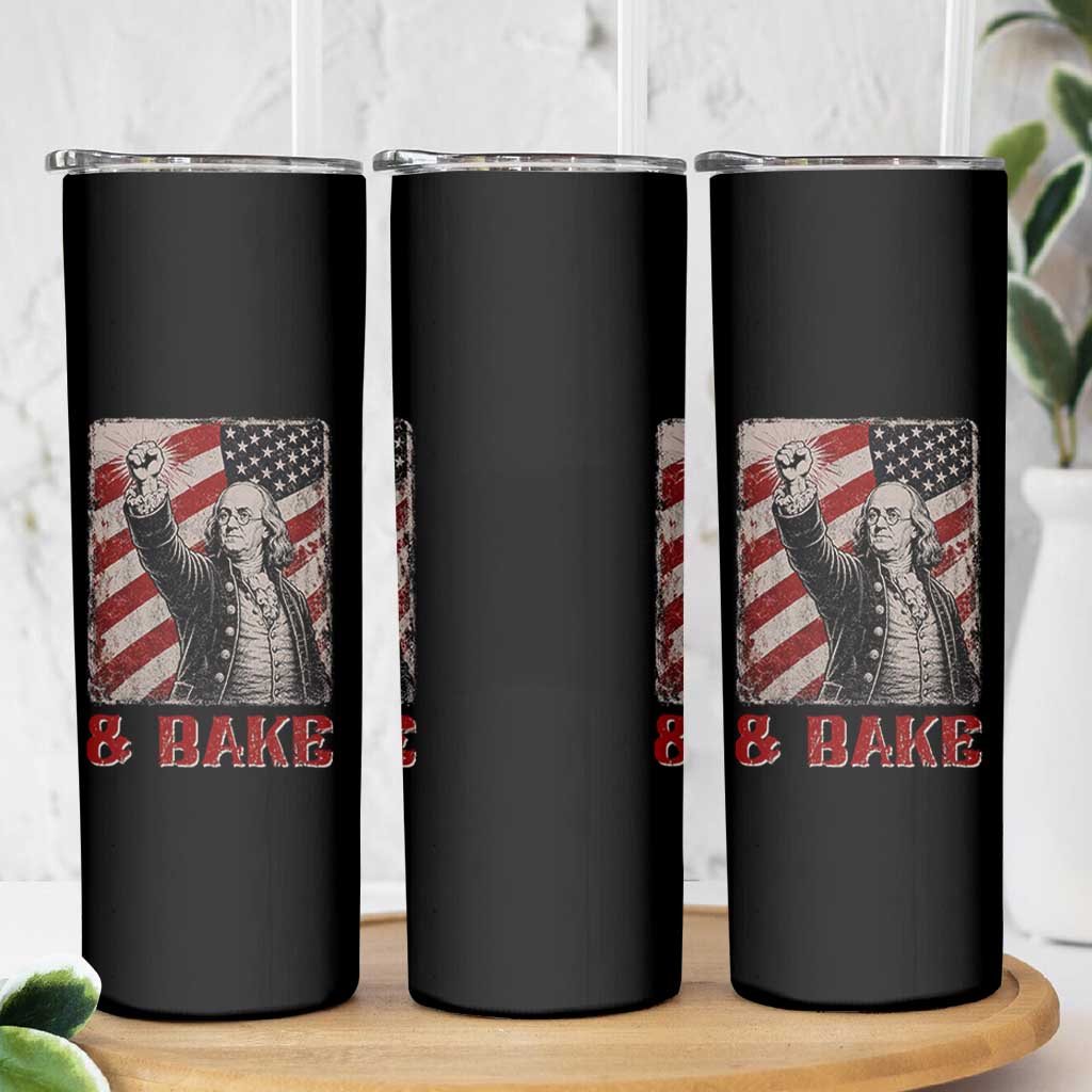 Shake And Bake Benjamin Franklin 4th of July Couple Matching Skinny Tumbler