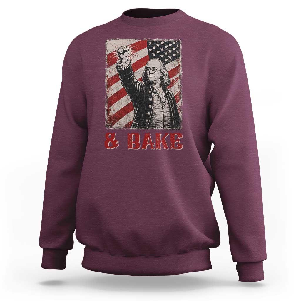 Shake And Bake Benjamin Franklin 4th of July Couple Matching Sweatshirt