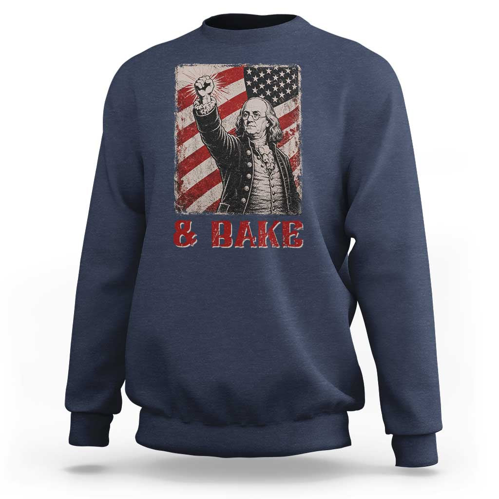 Shake And Bake Benjamin Franklin 4th of July Couple Matching Sweatshirt