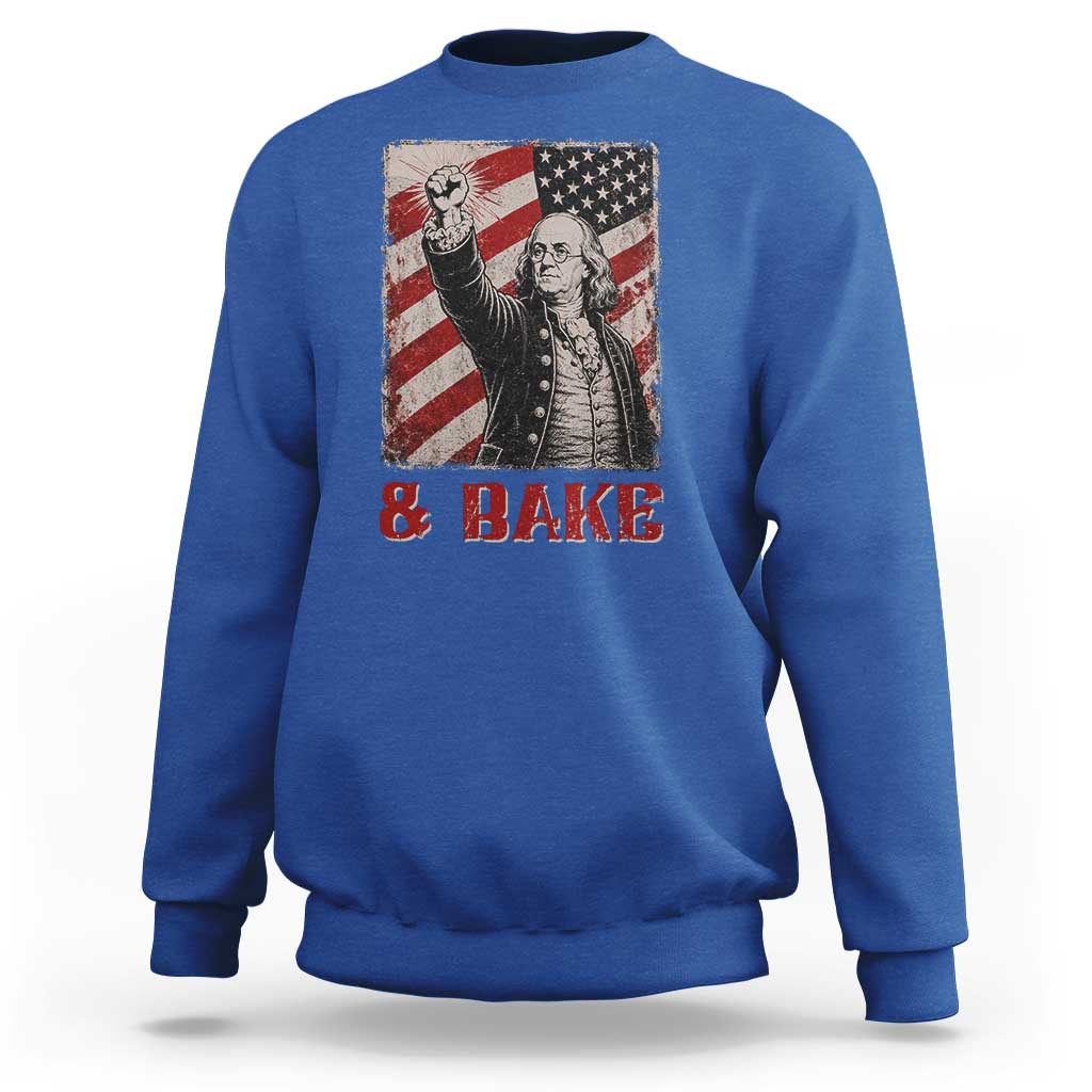 Shake And Bake Benjamin Franklin 4th of July Couple Matching Sweatshirt