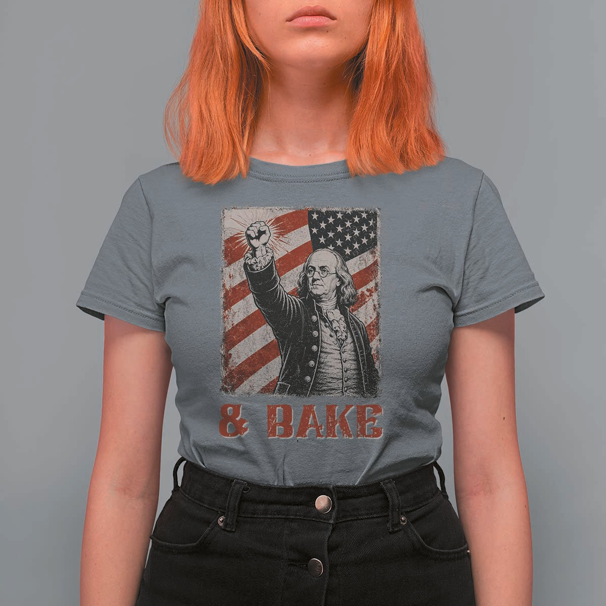 Shake And Bake Benjamin Franklin 4th of July Couple Matching T Shirt For Women