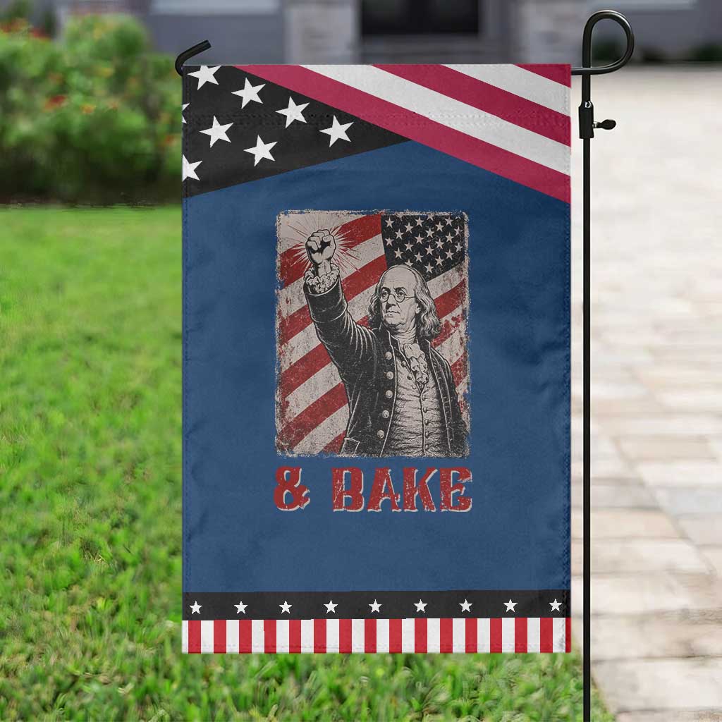 Shake And Bake Benjamin Franklin 4th of July Couple Matching Patriotic Garden Flag