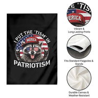 I Put The Tism In Patriotism Garden Flag Patriotic Raccoon 4th of July