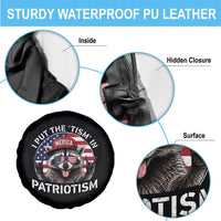 I Put The Tism In Patriotism Spare Tire Cover Patriotic Raccoon 4th of July