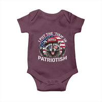 I Put The Tism In Patriotism Baby Onesie Patriotic Raccoon 4th of July