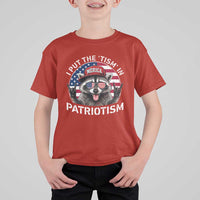 I Put The Tism In Patriotism T Shirt For Kid Patriotic Raccoon 4th of July