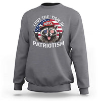 I Put The Tism In Patriotism Sweatshirt Patriotic Raccoon 4th of July