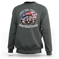I Put The Tism In Patriotism Sweatshirt Patriotic Raccoon 4th of July