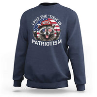 I Put The Tism In Patriotism Sweatshirt Patriotic Raccoon 4th of July