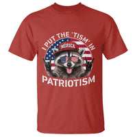 I Put The Tism In Patriotism T Shirt Patriotic Raccoon 4th of July