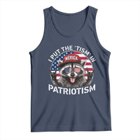 I Put The Tism In Patriotism Tank Top Patriotic Raccoon 4th of July