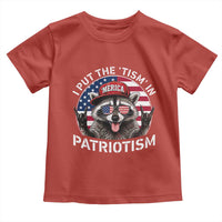 I Put The Tism In Patriotism Toddler T Shirt Patriotic Raccoon 4th of July