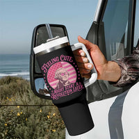 Feeling Cute Might Start A Revolution Later Tumbler With Handle George Washington 4th of July