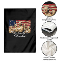 Declaration Daddies Funny 4th of July Founding Fathers Garden Flag Vintage Betsy Ross Flag