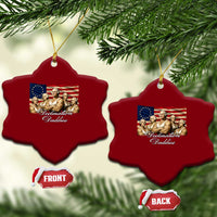 Declaration Daddies Funny 4th of July Founding Fathers Ceramic Ornament Vintage Betsy Ross Flag