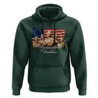 Declaration Daddies Funny 4th of July Founding Fathers Hoodie Vintage Betsy Ross Flag