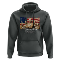 Declaration Daddies Funny 4th of July Founding Fathers Hoodie Vintage Betsy Ross Flag