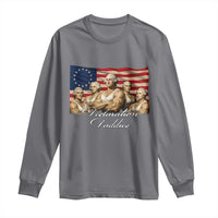 Declaration Daddies Funny 4th of July Founding Fathers Long Sleeve Shirt Vintage Betsy Ross Flag