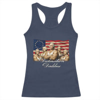 Declaration Daddies Funny 4th of July Founding Fathers Racerback Tank Top Vintage Betsy Ross Flag