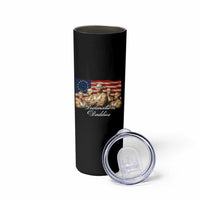 Declaration Daddies Funny 4th of July Founding Fathers Skinny Tumbler Vintage Betsy Ross Flag