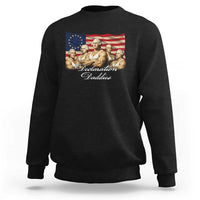 Declaration Daddies Funny 4th of July Founding Fathers Sweatshirt Vintage Betsy Ross Flag
