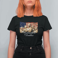 Declaration Daddies Funny 4th of July Founding Fathers T Shirt For Women Vintage Betsy Ross Flag