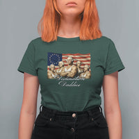 Declaration Daddies Funny 4th of July Founding Fathers T Shirt For Women Vintage Betsy Ross Flag