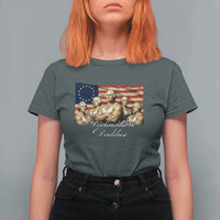 Declaration Daddies Funny 4th of July Founding Fathers T Shirt For Women Vintage Betsy Ross Flag