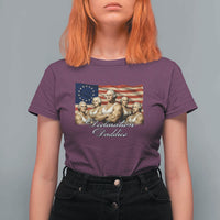 Declaration Daddies Funny 4th of July Founding Fathers T Shirt For Women Vintage Betsy Ross Flag