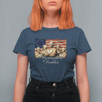 Declaration Daddies Funny 4th of July Founding Fathers T Shirt For Women Vintage Betsy Ross Flag