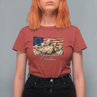 Declaration Daddies Funny 4th of July Founding Fathers T Shirt For Women Vintage Betsy Ross Flag