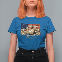 Declaration Daddies Funny 4th of July Founding Fathers T Shirt For Women Vintage Betsy Ross Flag