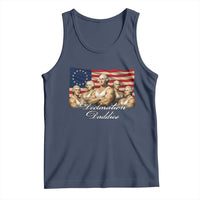 Declaration Daddies Funny 4th of July Founding Fathers Tank Top Vintage Betsy Ross Flag