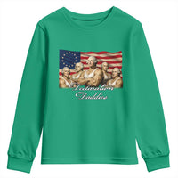 Declaration Daddies Funny 4th of July Founding Fathers Youth Sweatshirt Vintage Betsy Ross Flag
