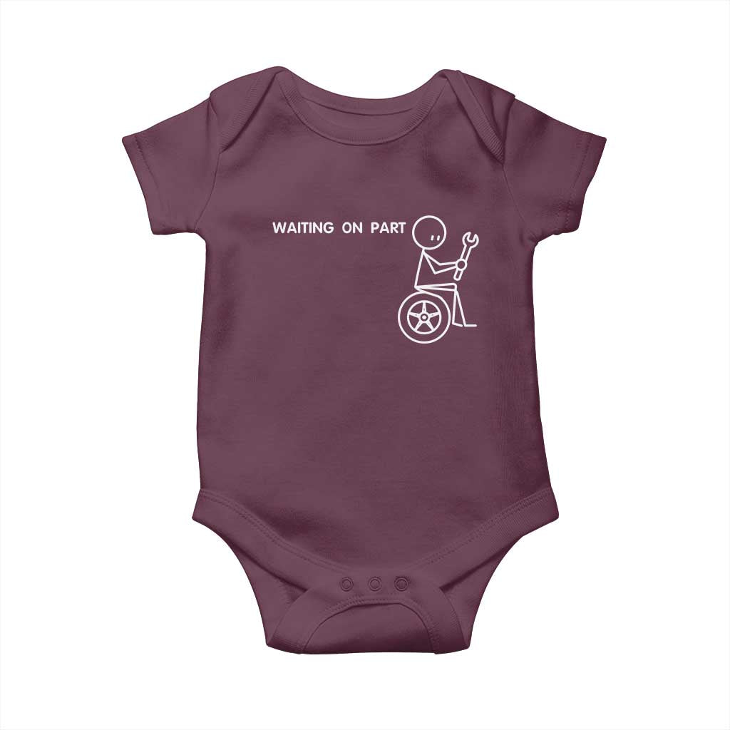 Waiting On Parts Funny Mechanic Baby Onesie Car Technician Auto Repair Life
