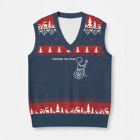 Waiting On Parts Funny Mechanic V-Neck Knit Sweater Vest Car Technician Auto Repair Life